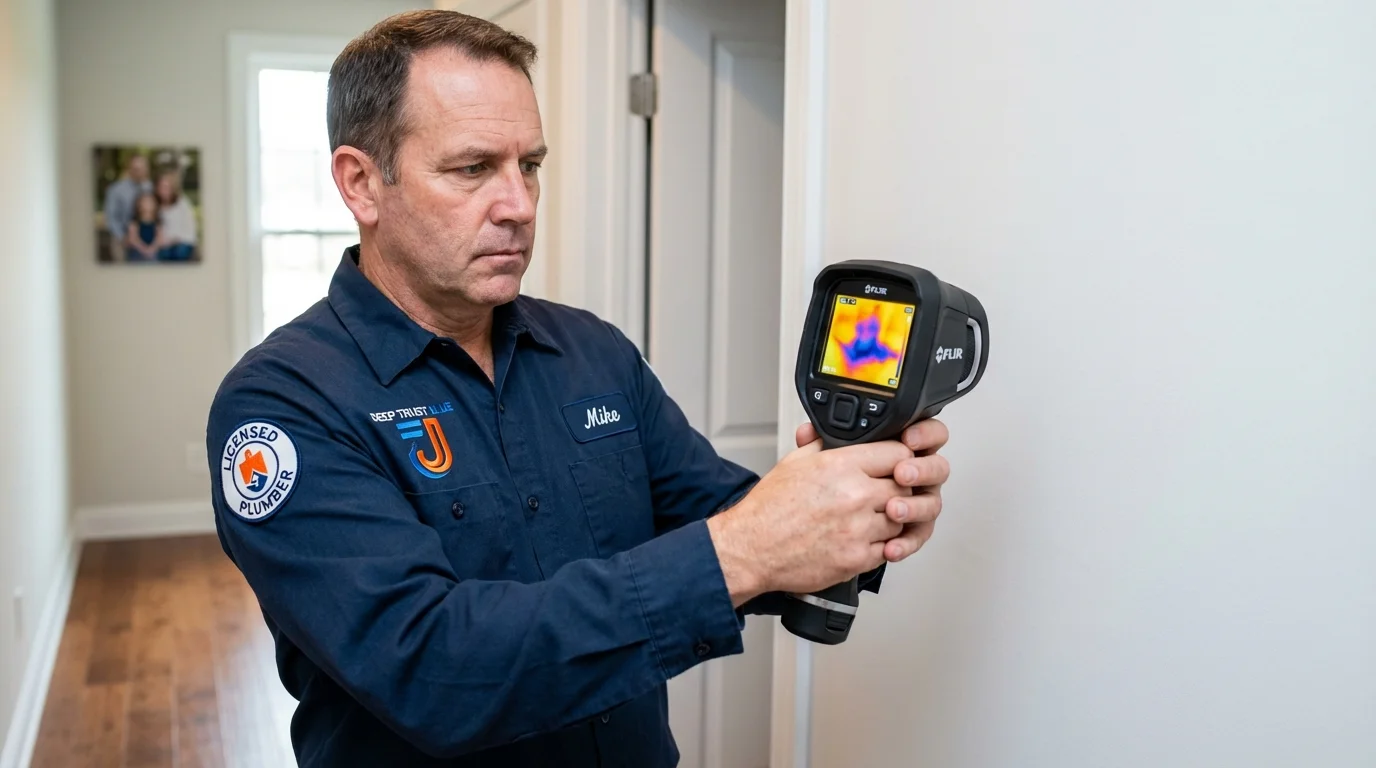 Thermal imaging leak detection by Johns Plumbing LLC in Tobaccoville